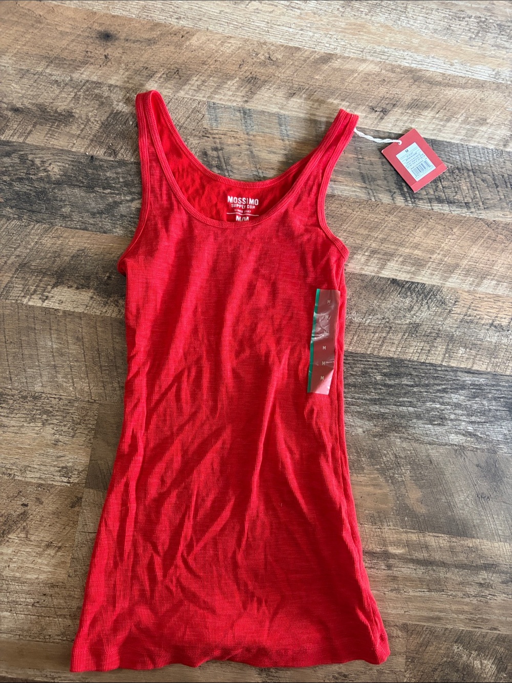Mossimo Supply Co. Bright Red Ribbed Tank